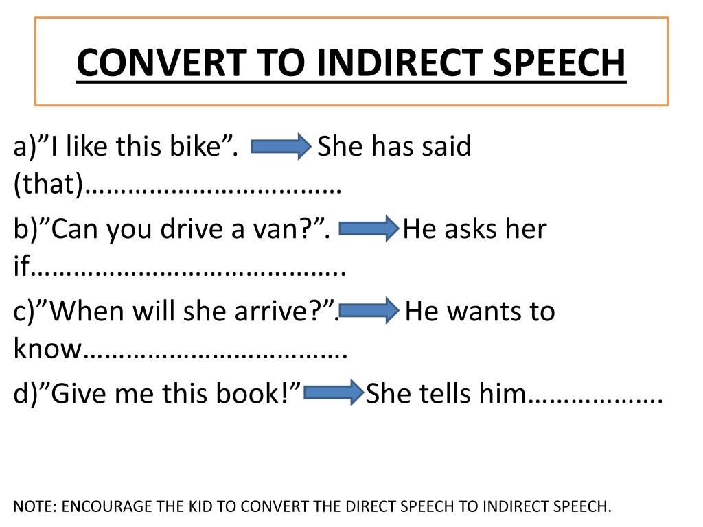 Direct to indirect speech converter software